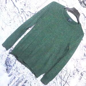 METALLIC SWEATER M Basic Editions Kmart Teal Green St. Patrick's Day Spring Fall